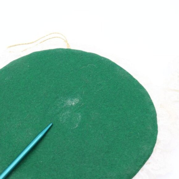 6 Vintage Christmas Ornaments Handmade Cross Stitch Lace Dog Cat Animals Felt - Picture 10 of 11